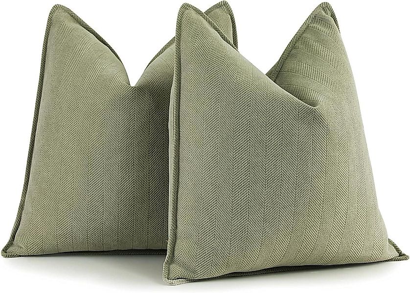 LuxusKollektion Dekohänger Salbei Grün Chenille Kissenbezug günstig online kaufen