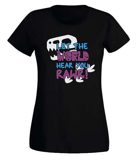 G-graphics T-Shirt Damen T-Shirt - Let the world hear you Rawr! Slim-fit, m günstig online kaufen