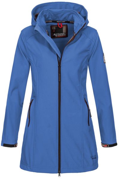 Alessandro Salvarini Softshelljacke "Alessia" lang mit abnehmbarer Kapuze günstig online kaufen