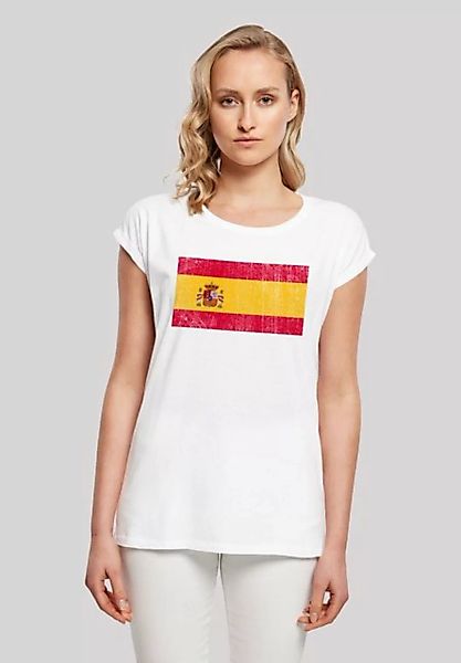 F4NT4STIC T-Shirt Spain Spanien Flagge distressed Print günstig online kaufen