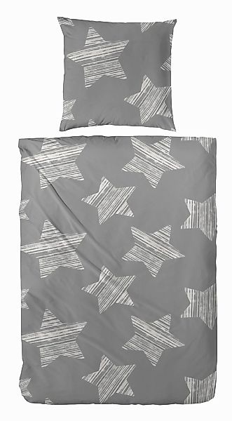 Primera Bettwäsche "Feinbiber-Bettwäsche Stars" 1 Stk. tlg. mit winterliche günstig online kaufen