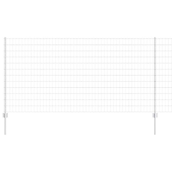 vidaXL Zaun mit Pfosten Silber 1,2 x 10 m Stahl 3336164 günstig online kaufen