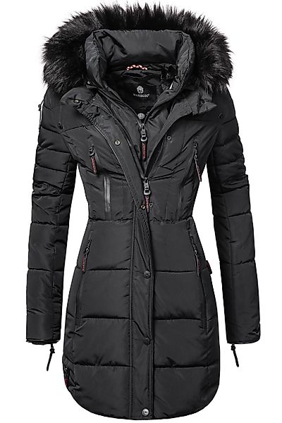 Marikoo Steppmantel "Moonshine", Winter Kurzmantel mitabnehmbarer Kunstpelz günstig online kaufen