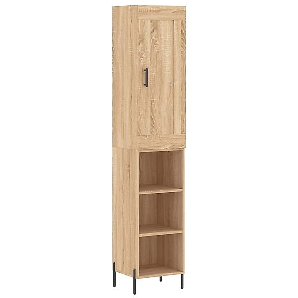 vidaXL Highboard Sonoma-Eiche 34,5x34x180 cm Holzwerkstoff 3200332 günstig online kaufen