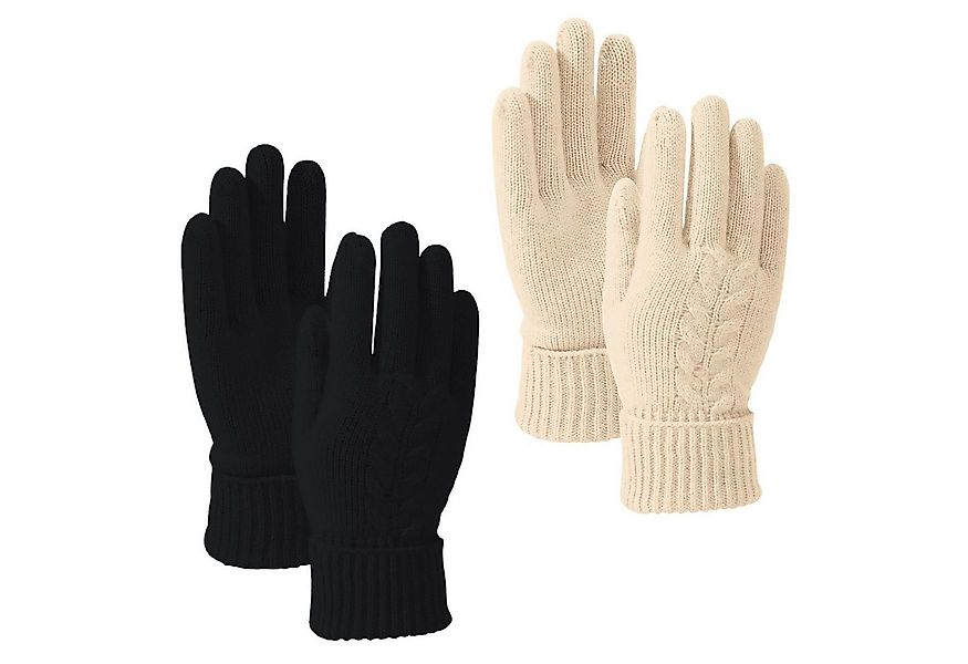 FOUORTUNATE-BEE Baumwollhandschuhe 2er Damen Winterhandschuhe, weiche Touch günstig online kaufen
