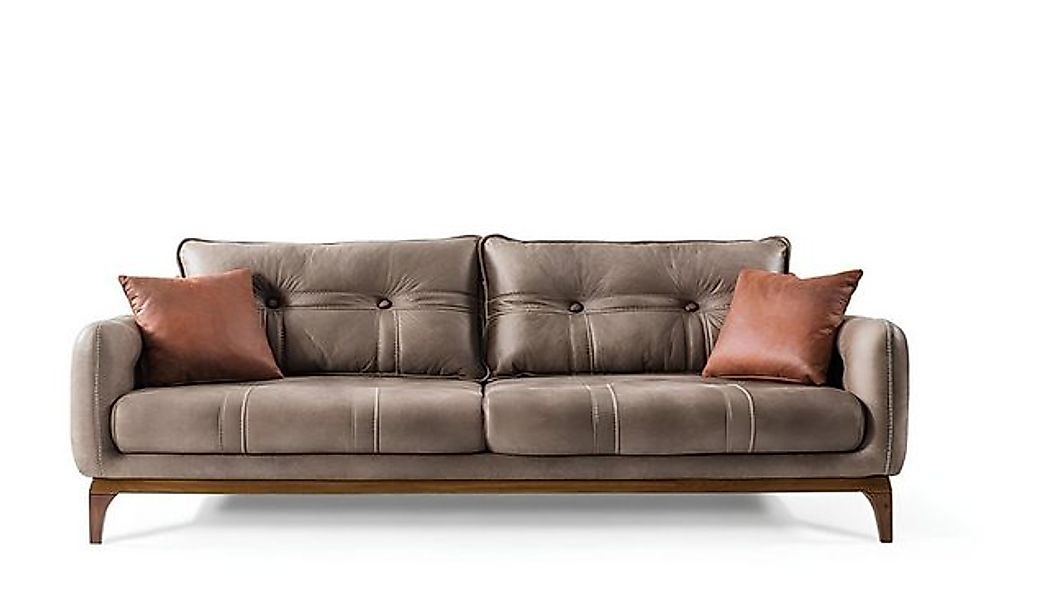 Xlmoebel 3-Sitzer Dreisitzer Designer-Sofa in Braun für stilvolles Wohnen, günstig online kaufen