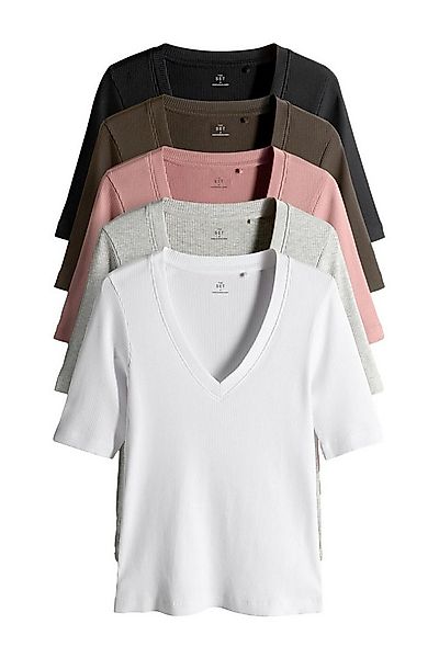 The Set V-Shirt The Set T-Shirts mit V-Ausschnitt, 5er-Pack (5-tlg) günstig online kaufen