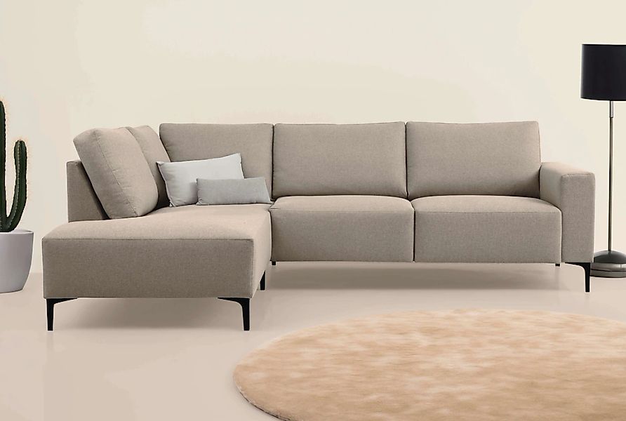 Home affaire Ecksofa "Tournon, L-Form, Breite 256 cm, Webstoff, Chenille", günstig online kaufen