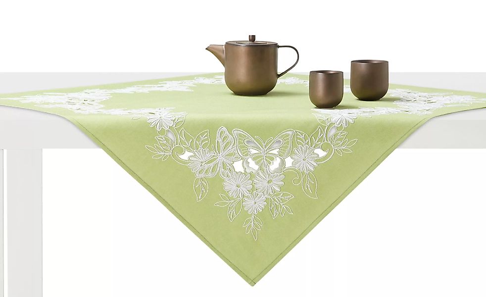 Mitteldecke - grün - 100% Polyester - 85 cm - Sconto günstig online kaufen