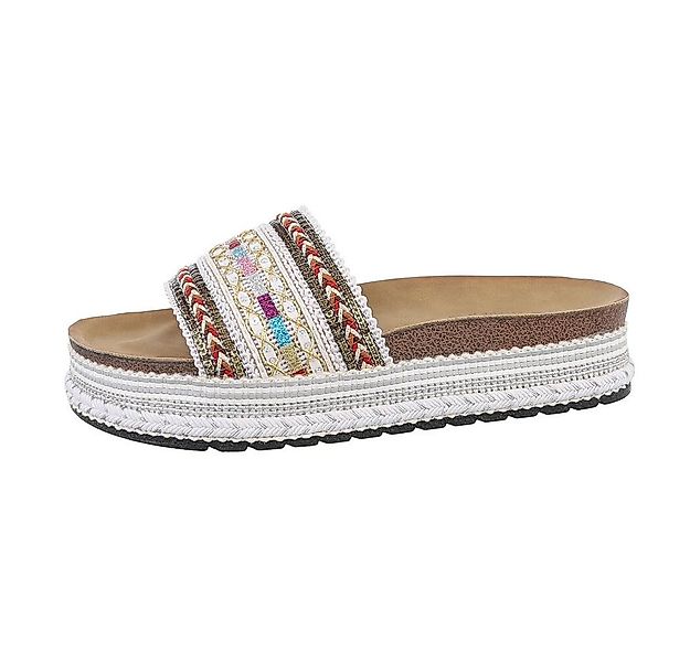 Ital-Design Damen Mules Freizeit Plateausandaletten (85960223) Flach Pantol günstig online kaufen