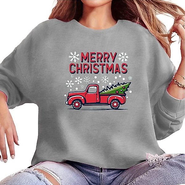 MC Star Weihnachtssweatshirt Weihnachts-Sweatshirt für Damen, fröhliche, he günstig online kaufen