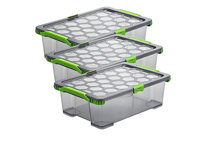 ROTHO Aufbewahrungsbox 3er Set Lagerbox 30l EVO TOTAL PROTECTION (Aufbewahr günstig online kaufen