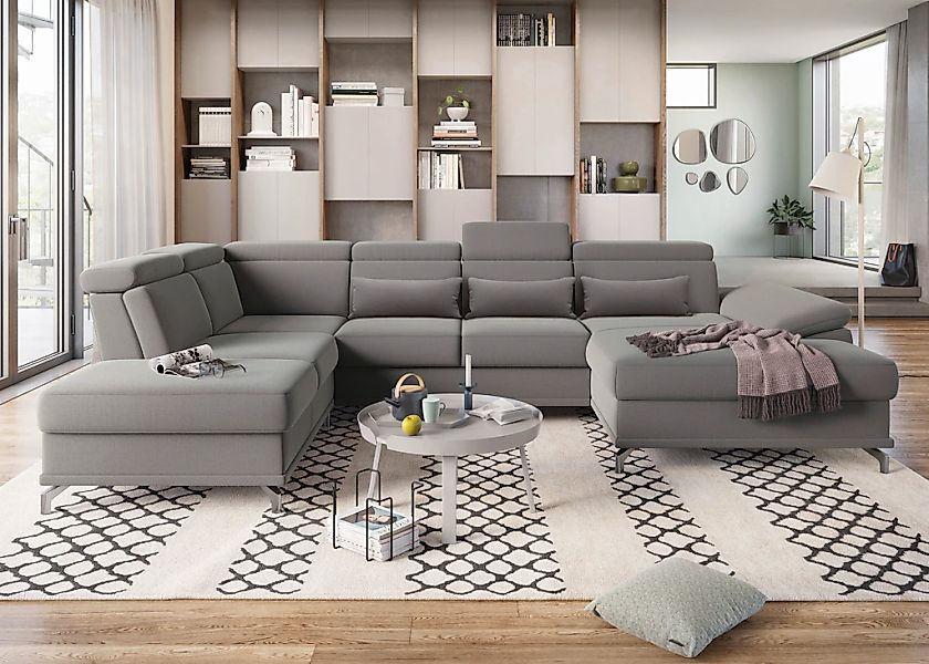 sit&more Wohnlandschaft "Cabrio U-Form, B: 359 cm, mit Sitztiefen-, Arm- & günstig online kaufen