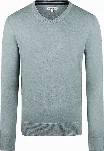 McGregor Pullover Merinowolle V-Ausschnitt Sage Grün - Größe M günstig online kaufen