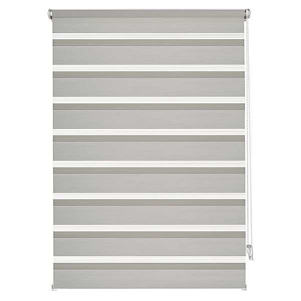 Gardinia Doppelrollo EasyFix mit Montageschiene 90 cm x 150 cm Grau günstig online kaufen