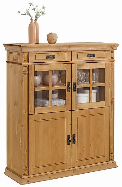 Home affaire Highboard "Vinales", Vitrine, Breite 112 cm günstig online kaufen