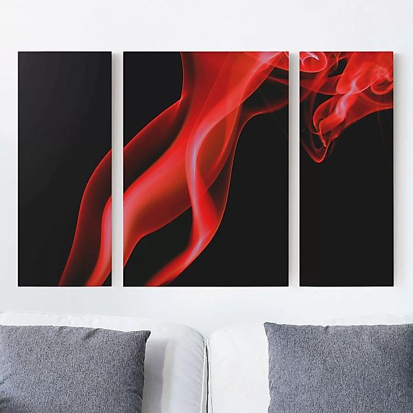 3-teiliges Leinwandbild Abstrakt - Querformat Magical Flame günstig online kaufen