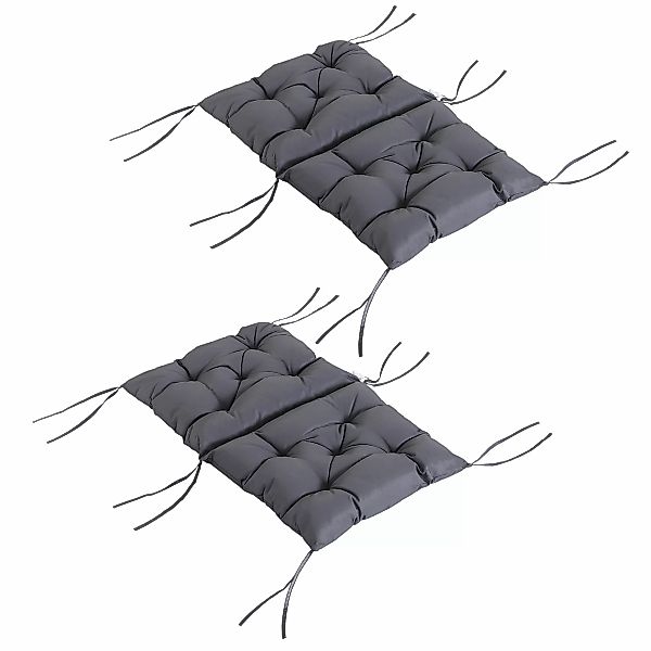 Outsunny 2er Set Auflage für Niederlehner Stuhlauflage Sitzpolster Garten K günstig online kaufen