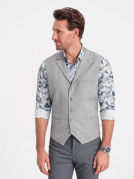 OMBRE Anzugweste Herrenanzugweste mit Kragen günstig online kaufen