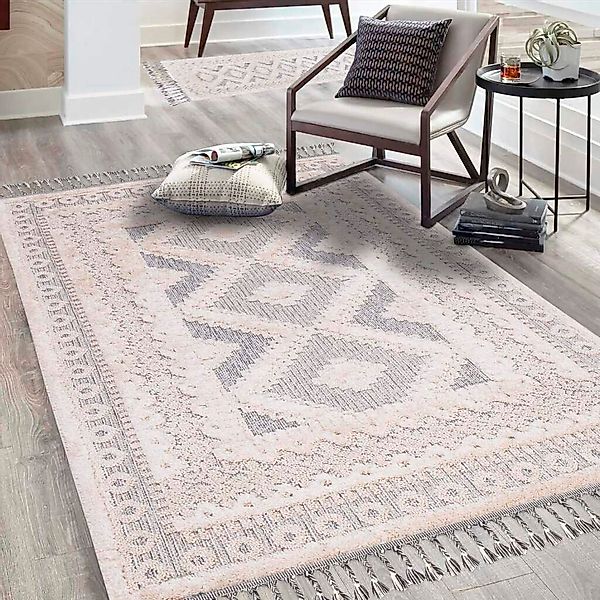 Carpet City Hochflor-Teppich "Valencia 730" rechteckig 20 mm Höhe Läufer, B günstig online kaufen