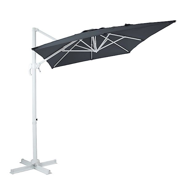 AXI Ampelschirm 300 cmx 200 cm Grau mit Handöffner günstig online kaufen