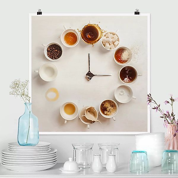 Poster - Quadrat Coffee Time günstig online kaufen