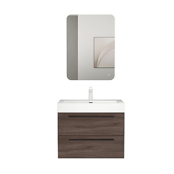 doporro Badezimmer-Set Badmöbel-Set Quadratto Waschbeckenunterschrank Wasch günstig online kaufen