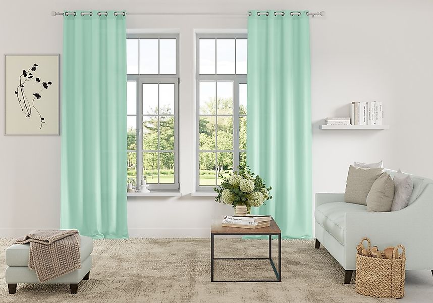 OTTO home Vorhang "Parry" Ösen 2 Stk. tlg. 2-er Set, blickdicht, monochrom, günstig online kaufen