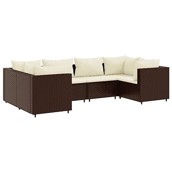 vidaXL Gartenlounge-Set 6-tlg. Garten-Lounge-Set mit Kissen günstig online kaufen