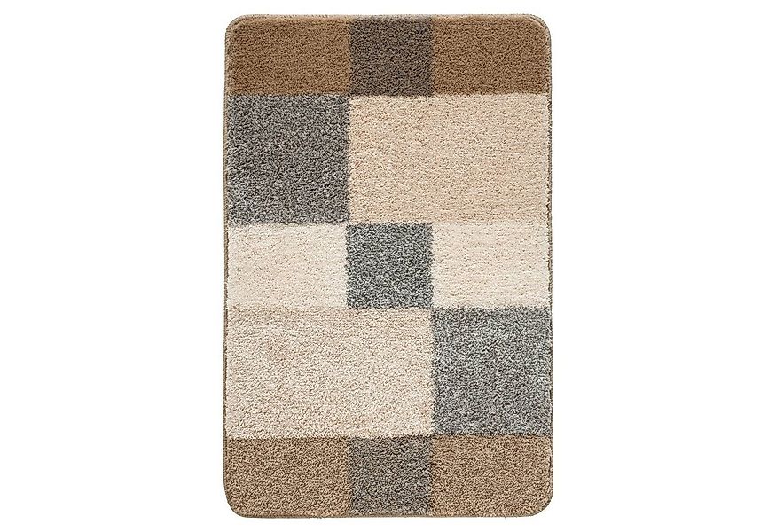 Kleine Wolke Badematte JOANA, B 60 cm, L 90 cm, Taupe, Grau, Höhe 20.0 mm, günstig online kaufen