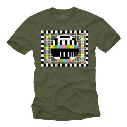 MAKAYA Print-Shirt Testbild Herren Retro Motiv günstig online kaufen
