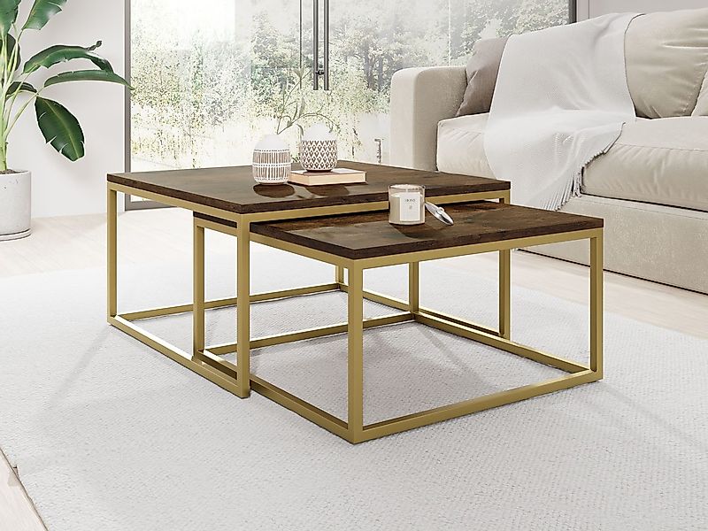 WFL GROUP Couchtisch Vella Gold günstig online kaufen