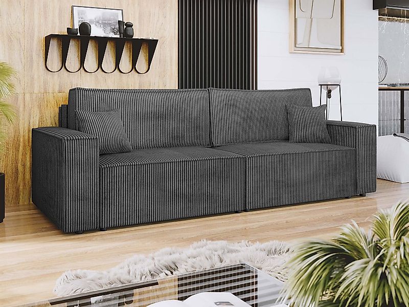 MIRJAN24 Schlafsofa Karl Cord, mit zwei Bettkästen und Schlaffunktion, Rück günstig online kaufen