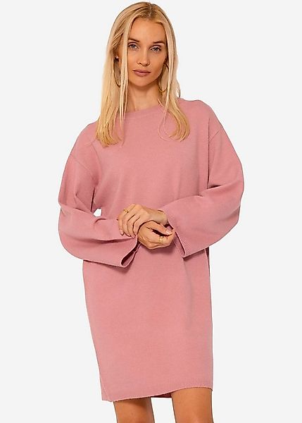 SASSYCLASSY Strickkleid Oversize Strickkleid Rollkragen Damen Lässiges Klei günstig online kaufen