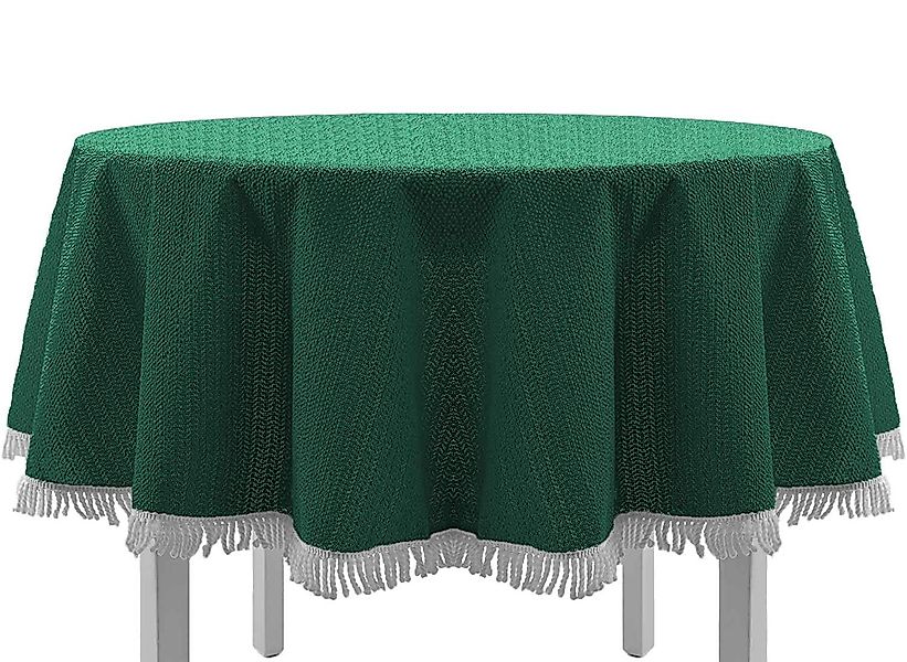 EXKLUSIV HEIMTEXTIL Gartentischdecke Gartentischdecke mit Fransen günstig online kaufen