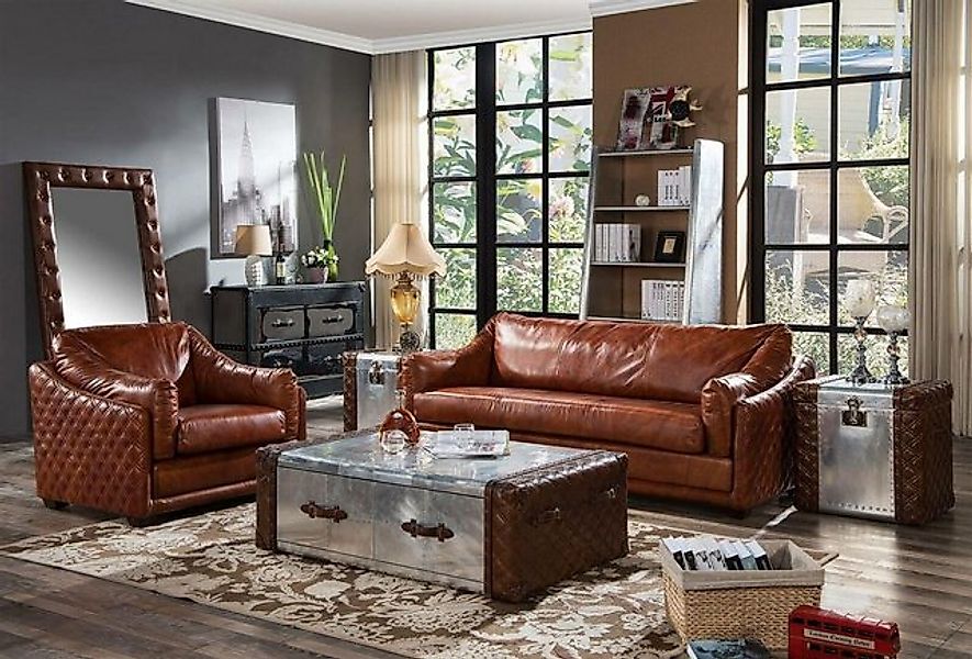 JVmoebel Sofa Chesterfield Sofagarnitur Polster Couch sitz Garnituren 2tlg. günstig online kaufen