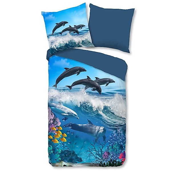 ESPiCO Kinderbettwäsche Delfine Blau Trendy Bedding, günstig online kaufen