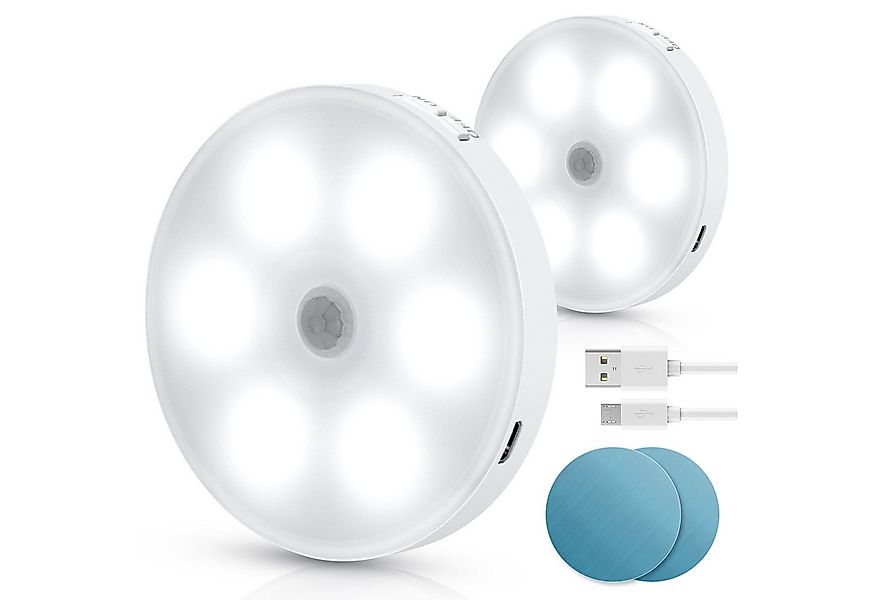 Aigostar LED Nachttischlampe 2 Stück 6500K Nachtlicht Kinder,Aufladbar USB, günstig online kaufen