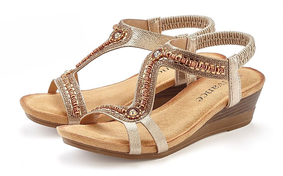 Vivance Sommerschuh Sandalette Sandale, Sommerschuh mit Glitzerdetails und günstig online kaufen