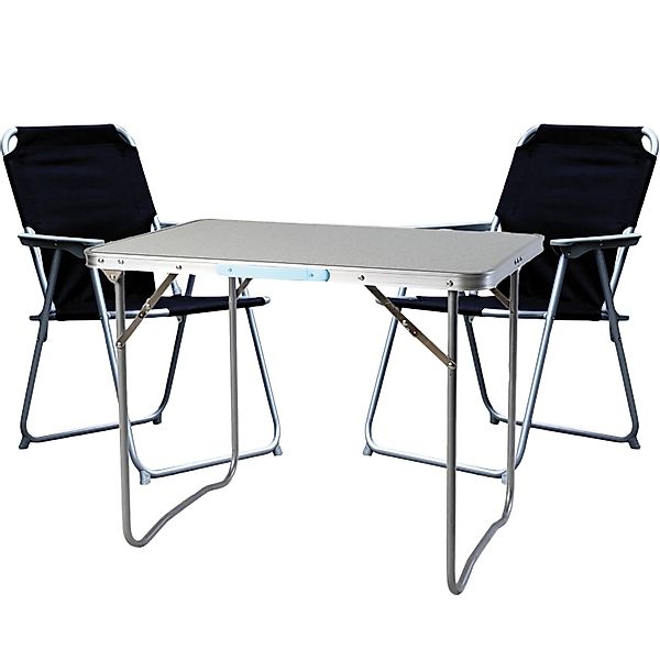 Mojawo 3 Teilig Campingmöbel Set Alu mit Tragegriff Camping L70xB50xH59cm F günstig online kaufen