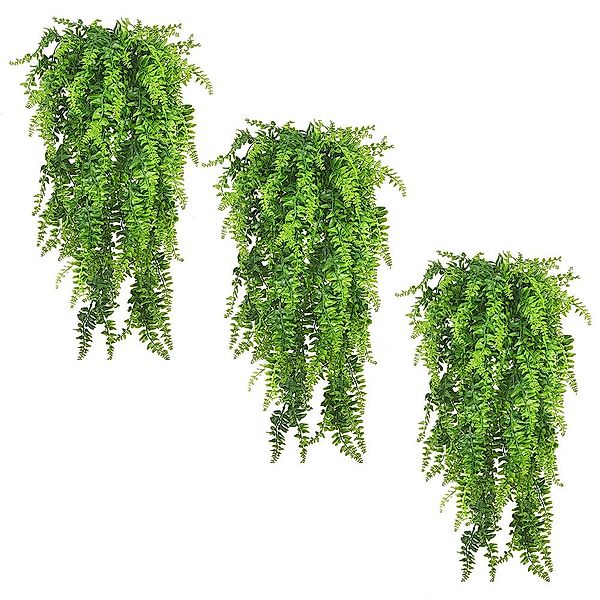 Kunstpflanze 3 PCS Künstliche Hängepflanze, Farn, günstig online kaufen