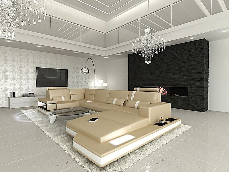 Sofa Dreams Wohnlandschaft Ledersofa Ledercouch Messana günstig online kaufen