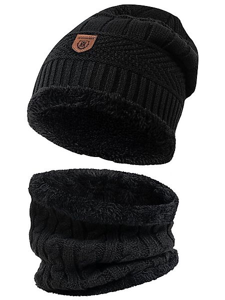 Indicode Mütze & Schal Herren Siracusa Strickmütze Herrenmütze Set günstig online kaufen
