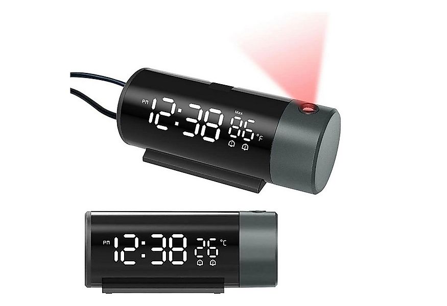 REDOM Projektionswecker LED Digitaluhr Deckenprojektion Uhr Projektionsuhr günstig online kaufen