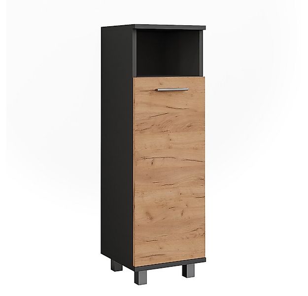 Vicco Midischrank Ilias, Anthrazit/Goldkraft Eiche, 30.2 x 190 cm mit 2 Tür günstig online kaufen