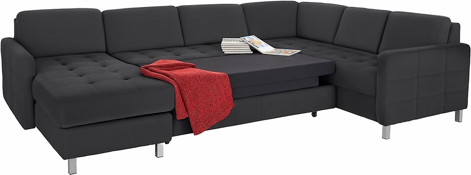 sit&more Wohnlandschaft Pablo U-Form, wahlweise mit Bettfunktion und Bettka günstig online kaufen