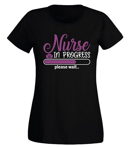 G-graphics T-Shirt Damen T-Shirt - Nurse in Progress – please wait... Slim- günstig online kaufen