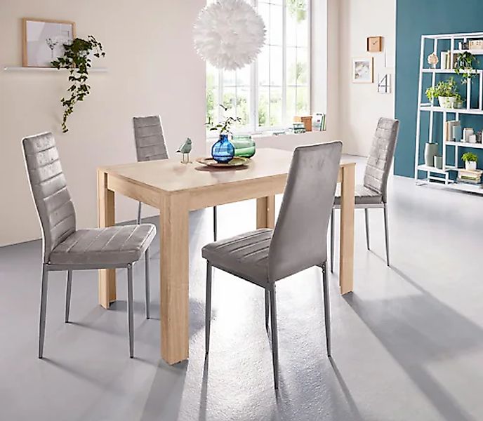 INOSIGN Essgruppe »mit Tisch und 4 Stühlen«, (Set, 5 tlg.), Tischbreite 120 günstig online kaufen