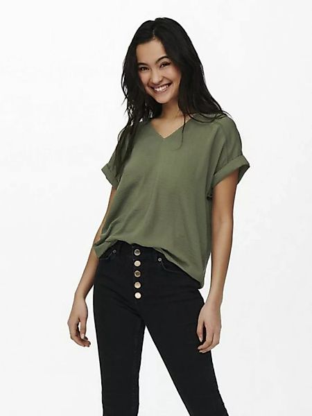JACQUELINE de YONG Blusenshirt Einfarbige Kurzarm V-Ausschnitt Bluse JDYRAC günstig online kaufen