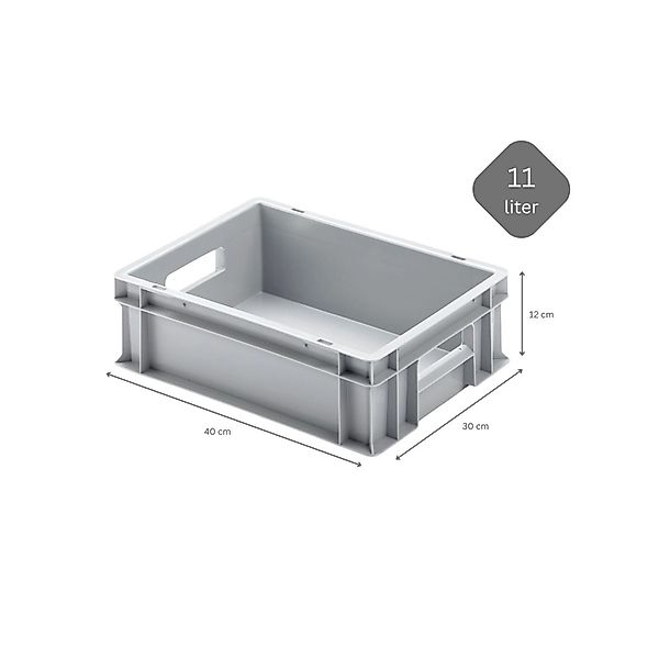 PROREGAL SuperSparSet 16x Eurobehälter mit Offenem Griff und Auflagedeckel günstig online kaufen